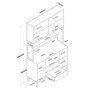 Hanah Home Gabinete Multipropósito Blanco y Nuez JE169 - 3260